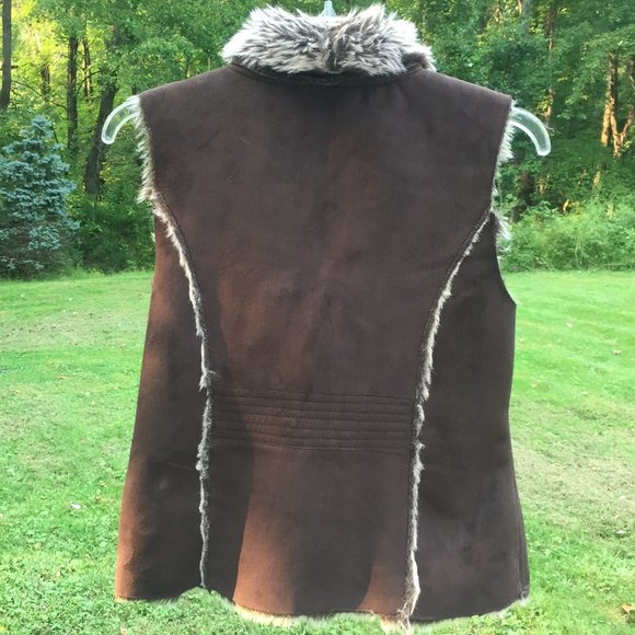 Vest Faux Fur Lined Toggle Bohemian Outerwear Dollhouse Boho - Picture 7 of 9